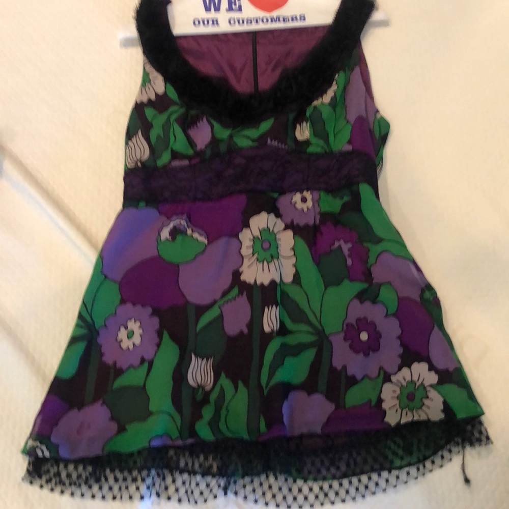 Women’s fancy silk sleeveless blouse
